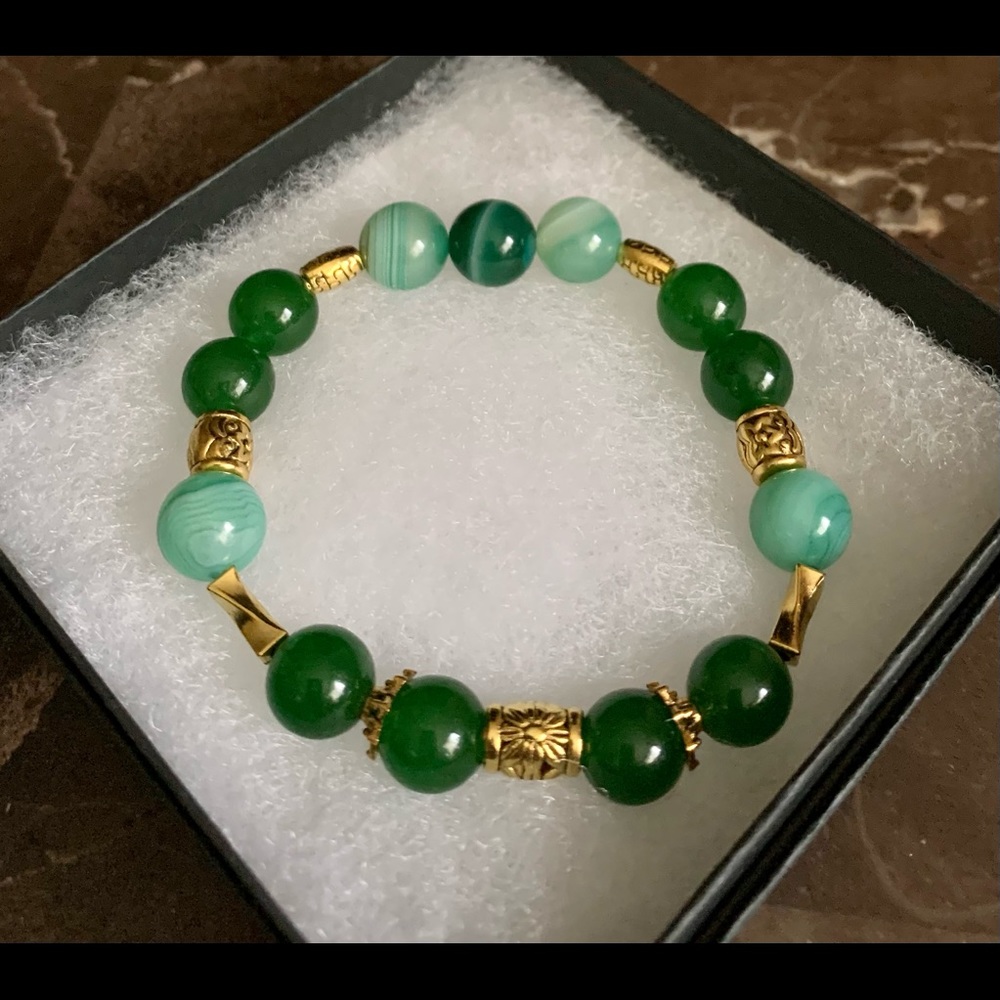 COPY - Women’s Handmade Green Agate Bracelet